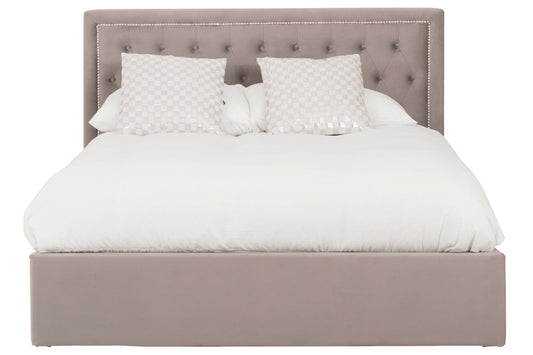 Hannah Grey Ottoman King Bed | Luxury Home Accessories | Heulog Glow