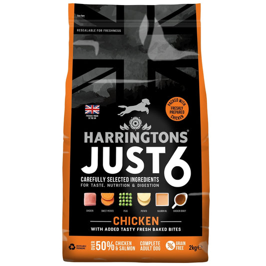 Harringtons Dog Just 6 Chicken 8kg | Luxury Home Accessories | Heulog Glow