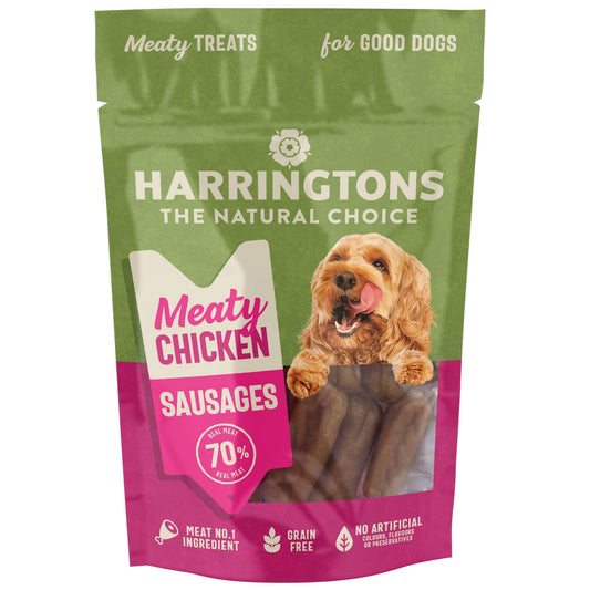 Harringtons Meaty Chck Sausage Trt 8x70g | Luxury Home Accessories | Heulog Glow