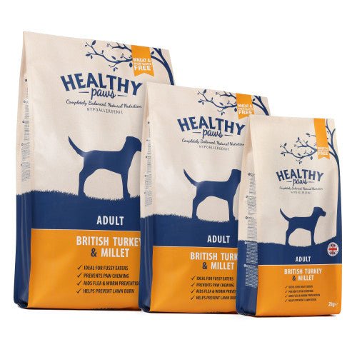 Healthy Paws British Turkey & Millet Adult 12KG | Luxury Home Accessories | Heulog Glow