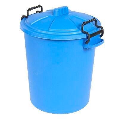 Heavy Duty Dustbin & Lid with Clip 50 litre Blue | Luxury Home Accessories | Heulog Glow