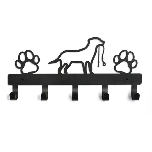 HelloYoung 5 Hooks Metal Paw Pet Dog Hanger Rack | Luxury Home Accessories | Heulog Glow