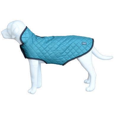 Henry Wag Teal Quilted Dog Jacket Extra Small 35cm | Luxury Home Accessories | Heulog Glow