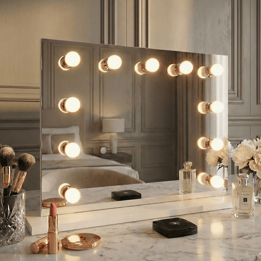 Hepburn Hollywood Mirror 80x60cm | Luxury Home Accessories | Heulog Glow