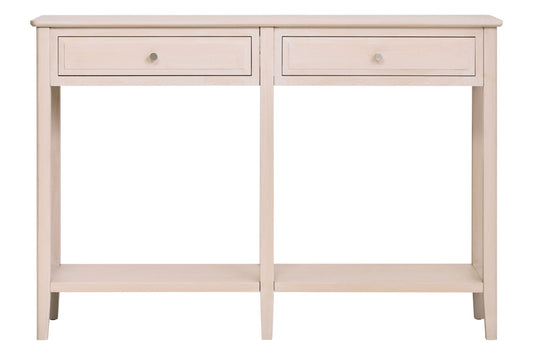 Heritage Two Drawer Taupe Wooden Console Table | Luxury Home Accessories | Heulog Glow