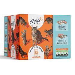 Hi Life Cat Ocean Fish Recipes in Jelly Pouch 32 pack, 70g | Luxury Home Accessories | Heulog Glow