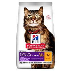 Hill's Science Plan Adult Sensitive Stomach & Skin Dry Cat Food Chicken Flavour, 1.5kg | Luxury Home Accessories | Heulog Glow