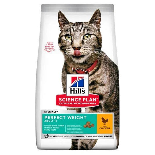 Hills Science Plan Cat Adult Dry Chicken Perfect Weight 2.5kg (Special Offer Price) | Luxury Home Accessories | Heulog Glow