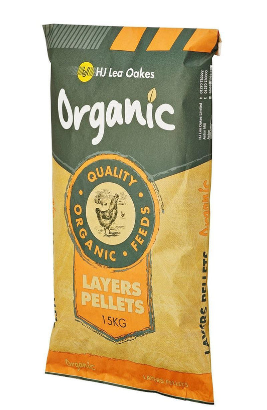 HJ Lea Oakes Organic Layers Pellets 15kg | Luxury Home Accessories | Heulog Glow