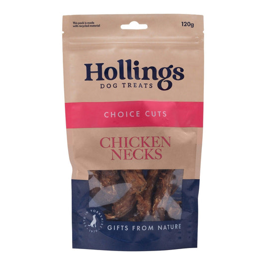 Hollings 100% Nat Chicken Necks 120g | Luxury Home Accessories | Heulog Glow
