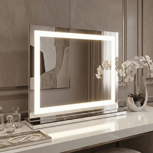 Hollywood Crystal Pro Mirror 80x60cm | Luxury Home Accessories | Heulog Glow