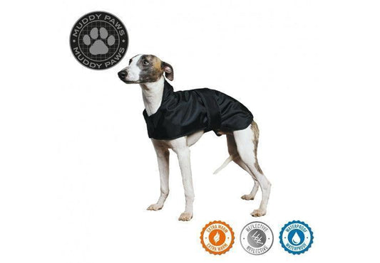 Hound Dog Coat Black 43cm | Luxury Home Accessories | Heulog Glow
