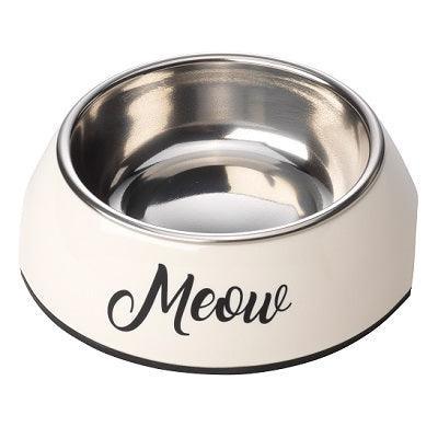 House of Paws Cream Meow 2 in 1 Cat Bowl | Luxury Home Accessories | Heulog Glow