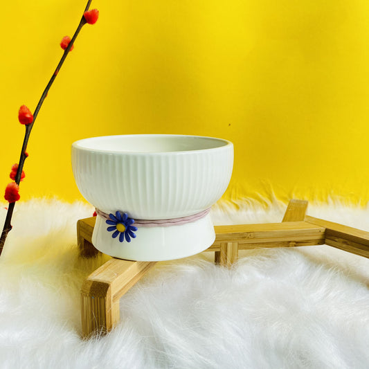 Household Simple And Cute Ceramic Pet Drinking Bowl | Luxury Home Accessories | Heulog Glow