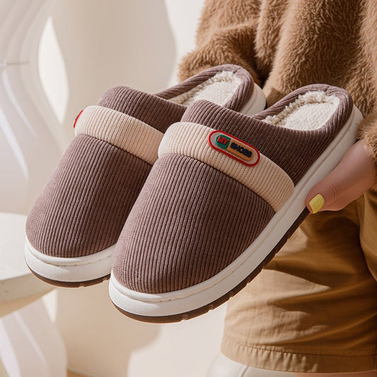 Household Warm Slugged Bottom Non-slip Plush Slippers | Luxury Home Accessories | Heulog Glow