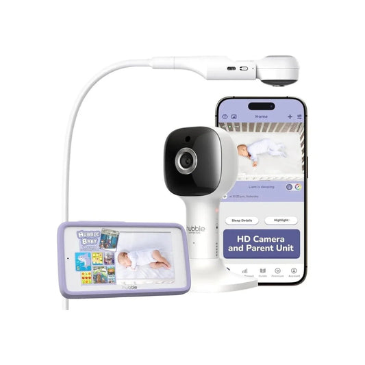 Hubble Pal SkyVision AI Pro 5" Video Baby Camera & Monitor | Luxury Home Accessories | Heulog Glow