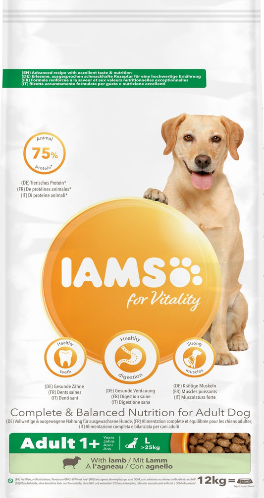Iams Dog Adult Vitality Large Lamb | Luxury Home Accessories | Heulog Glow