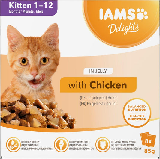 Iams Kitten Delight Chicken Jelly 8x85g | Luxury Home Accessories | Heulog Glow