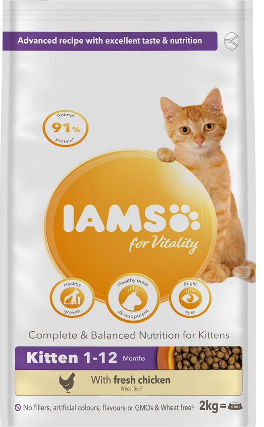 Iams Kitten Vitality Chicken 2x2kg | Luxury Home Accessories | Heulog Glow