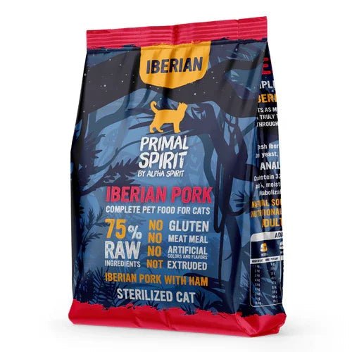 Iberian Pork Complete Dry Cat Food for Sterilised Cats (1kg) | Luxury Home Accessories | Heulog Glow