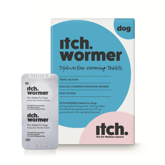 Itch Wormer Tablets for Dogs 3 to 20kg 2 pack | Luxury Home Accessories | Heulog Glow