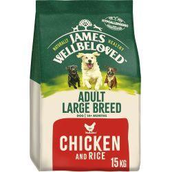 James Wellbeloved Adult Large Breed Dry Dog Food Chicken & Rice 15kg | Luxury Home Accessories | Heulog Glow