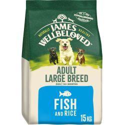 James Wellbeloved Adult Large Breed Dry Dog Food Fish & Rice 15kg | Luxury Home Accessories | Heulog Glow
