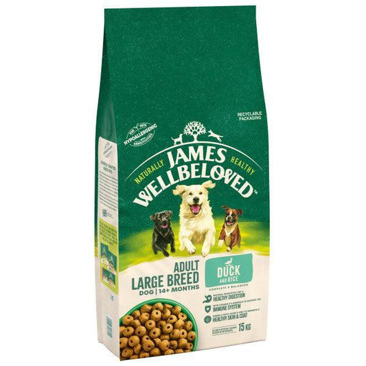 James Wellbeloved Dog Adult Large Duck & Rice | Luxury Home Accessories | Heulog Glow