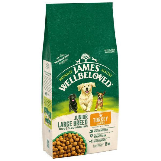 James Wellbeloved Dog Junior Large Turkey & Rice | Luxury Home Accessories | Heulog Glow