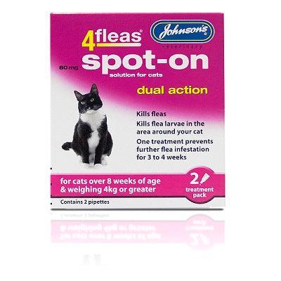 JVP Cat 4Fleas Spot-On over 4kg 2 Pipettes | Luxury Home Accessories | Heulog Glow