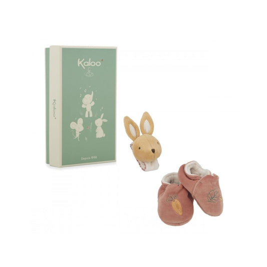 Kaloo Rattle & Slippers - Rabbit | Luxury Home Accessories | Heulog Glow