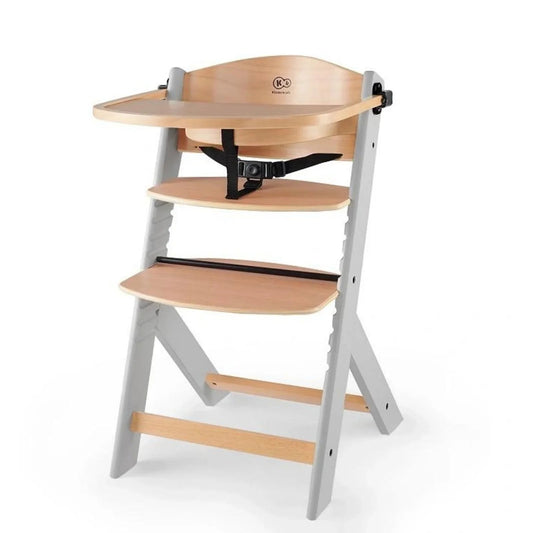 Kinderkraft Enock Wooden Highchair - Wooden Grey | Luxury Home Accessories | Heulog Glow