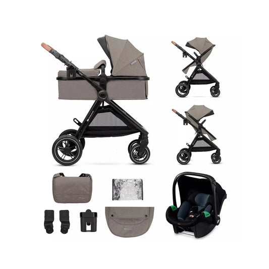 Kinderkraft Esme Pro 3-in-1 Travel System with Mink Pro Car Seat - Sand Beige | Luxury Home Accessories | Heulog Glow