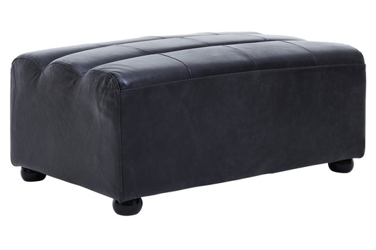 King Antique Black Leather Modular Ottoman | Luxury Home Accessories | Heulog Glow