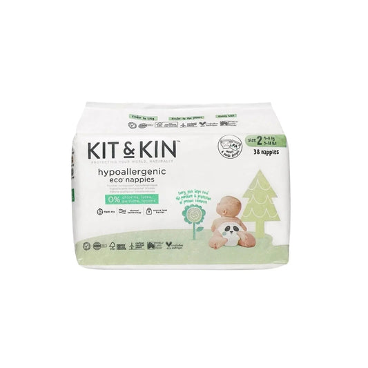 Kit & Kin Nappies Size 2 - 38 nappies | Luxury Home Accessories | Heulog Glow