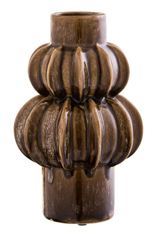 Kondo Brown Bubble Vase | Luxury Home Accessories | Heulog Glow