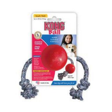 KONG Rubber Ball On Rope Small | Luxury Home Accessories | Heulog Glow