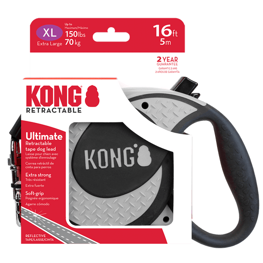 KONG Ultimate Retractable Grey Xtra Large Up To 70kg 5m | Luxury Home Accessories | Heulog Glow
