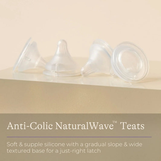 Lansinoh NaturalWave Medium Flow Teats Pack of 2 | Luxury Home Accessories | Heulog Glow