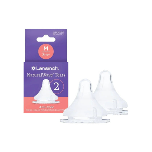 Lansinoh NaturalWave Medium Flow Teats Pack of 2 | Luxury Home Accessories | Heulog Glow