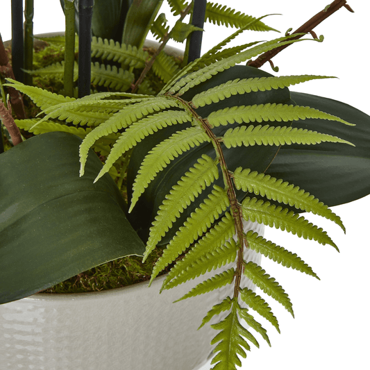 Large White Orchid In Ceramic Pot | Luxury Home Accessories | Heulog Glow