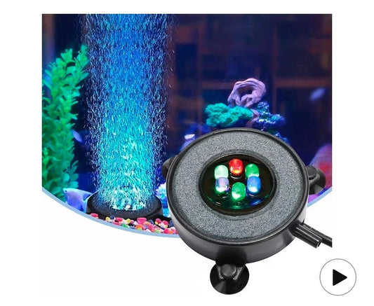 LED Aquarium Fish Tank Air Stone - Multicolor Light | Luxury Home Accessories | Heulog Glow