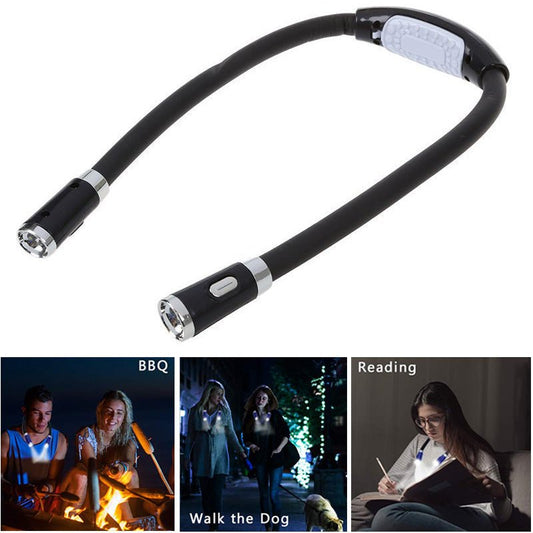 LED Neck Book Light | Flexible Hands-Free Reading Lamp | 3 Modes | Portable Camping & Night Light | USB & Battery | Michan Direct | Luxury Home Accessories | Heulog Glow