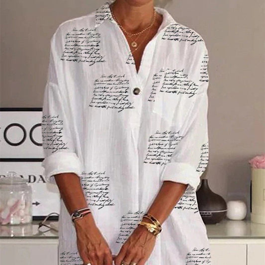 Letter Printed Slim Shirt Dress Women | Luxury Home Accessories | Heulog Glow