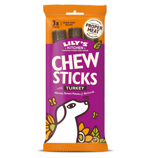Lily's Kitchen Chew Sticks with Turkey 3 Sticks 120g | Luxury Home Accessories | Heulog Glow