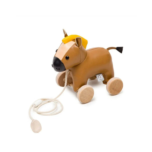 Little Big Friends Pull Along - Charles the Horse | Luxury Home Accessories | Heulog Glow