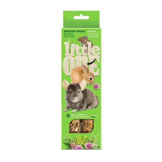 Little One Sticks for guinea pigs, rabbits and chinchillas with meadow grass, 2x55g | Luxury Home Accessories | Heulog Glow