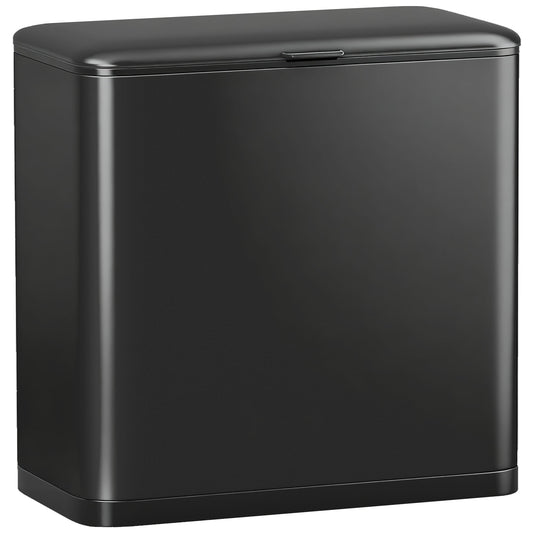 HOMCOM 8L Hanging Kitchen Bin, Rubbish bin with Lid and Removable Inner Bucket for Kitchen Cabinet Door, Under Sink, Office