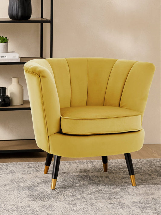 Loretta Pistachio Velvet Shell Accent Chair | Luxury Home Accessories | Heulog Glow