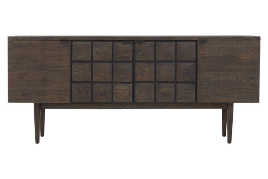 Lucca Recycled Dark Oak Wood Sideboard | Luxury Home Accessories | Heulog Glow